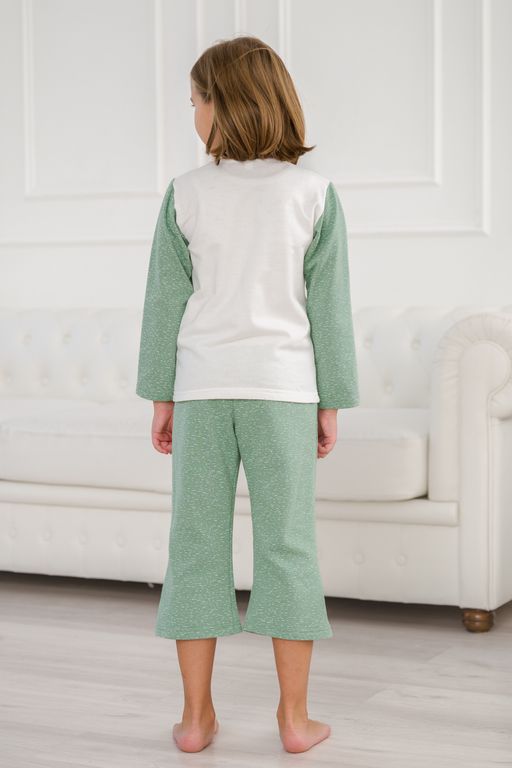 Пижама детская из футера Кисонька мятная березка - Амадэль фото 6
