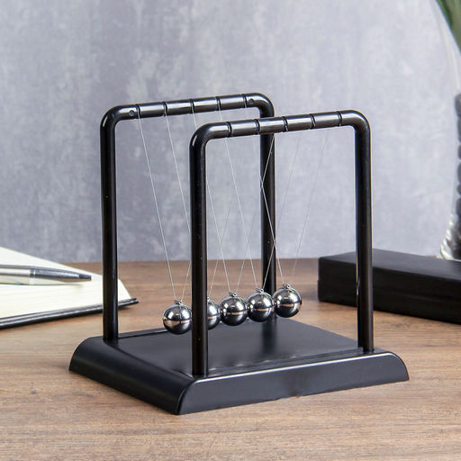 Маятник настольный антистресс «Антистресс», чёрный, 11.4×13.5×13.7 см