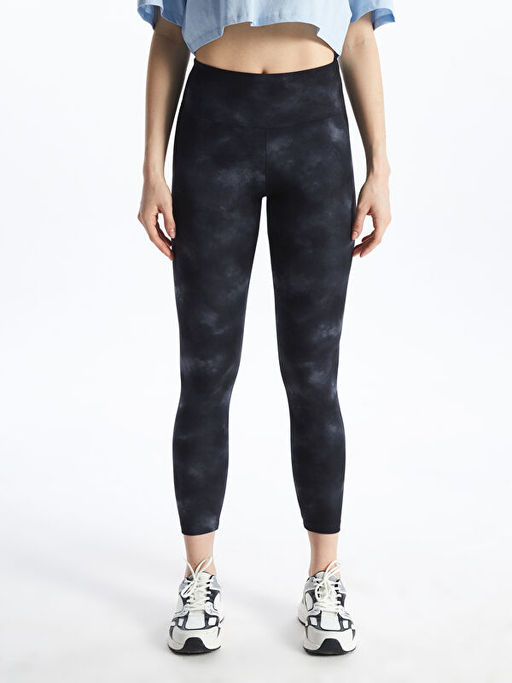 Beli Lastikli Batik Desenli Kad?n Spor Tayt