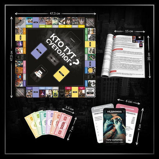 Настольная экономическая игра для тех, кто в теме «СУЕТОЛОГ», 2-6 игрока, 18+