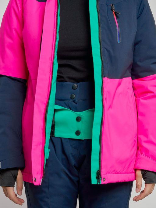 Горнолыжная куртка женская зимняя розового цвета 33307R - Mtforce фото 8