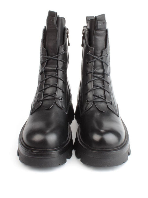 04-M3-2170 BLACK Ботинки зимние женские (натуральная кожа, натуральный мех)