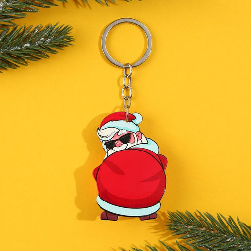 Брелок - мялка новогодний «Дед мороз» 4,4 х 12,3 см