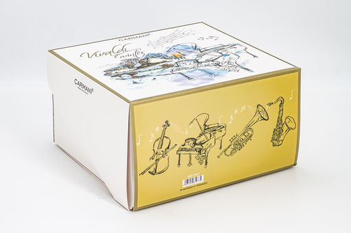 Кружка, 380 мл, фарфор F, белая, с голубым кантом, Зима, A. Vivaldi - Anna lafarg фото 2