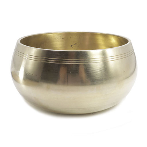 Чаша поющая Gold с барельефом 7металлов 601г-800г Для восстановления ауры d-11cм h-6см ХРУПКОЕ