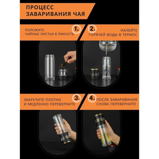 Термос-заварник чайный Magistro «Термо», 330 мл, 6.5×22 см, дисплей