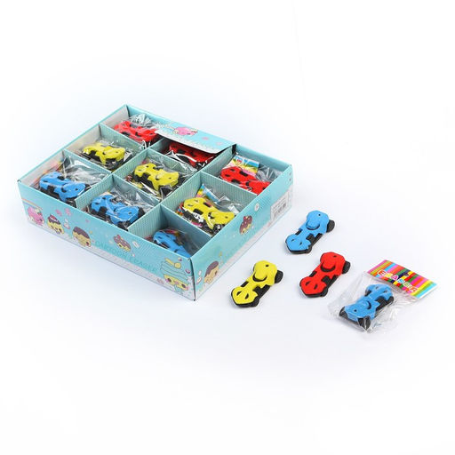 Цена за 34 шт. Ластик фигурный "Машина", МИКС (штрихкод на штуке)