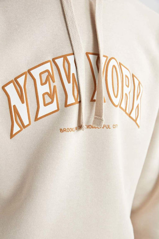 Толстовка обычного кроя с капюшоном и принтом - Defacto фото 6