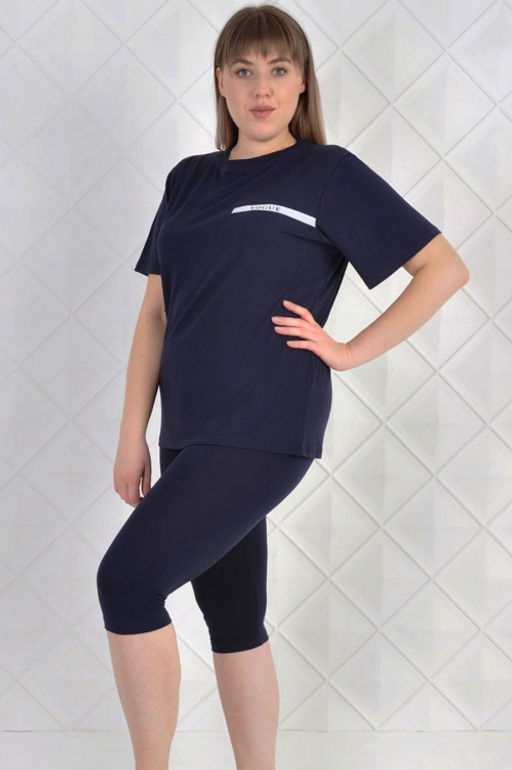 Арт. 5625 Костюм с бриджами 50-58 (5 шт) Цвет:верх-ультрамарин, низ-ультрамарин