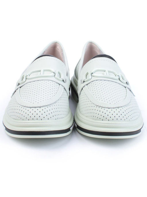 03-PDD170-6 LT. GREEN Лоферы женские (натуральная кожа)