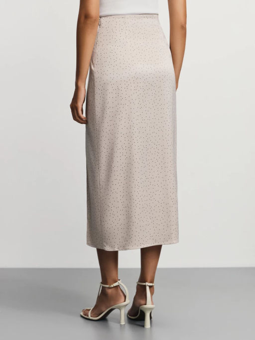 Атласная юбка миди с разрезом / Zarina  фото 5