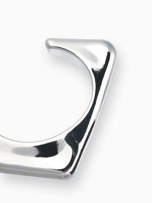 Браслет манжета «Уголки», d=10 см, цвет серебро