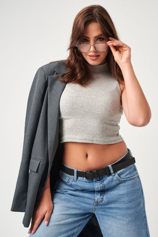 52714 топ укороченный с горлом - Натали фото 7