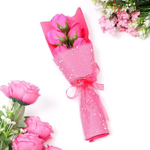 Букет мыльных роз, фуксия - SB BEAUTY фото 5