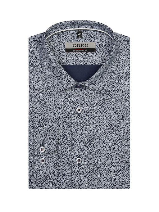 Сорочка мужская длинный рукав GREG 213/237/0047/ZN/1p STRETCH