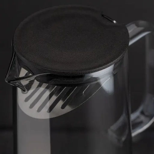 Кувшин с крышкой-ситом, стекло 1400 мл, графит  - BESTCOFFEE фото 5