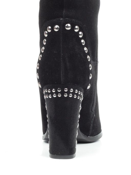 02-13R-01Y1-Q732F BLACK Сапоги женские (натуральная замша, натуральный мех (евромех)) - Фабричный китай фото 13