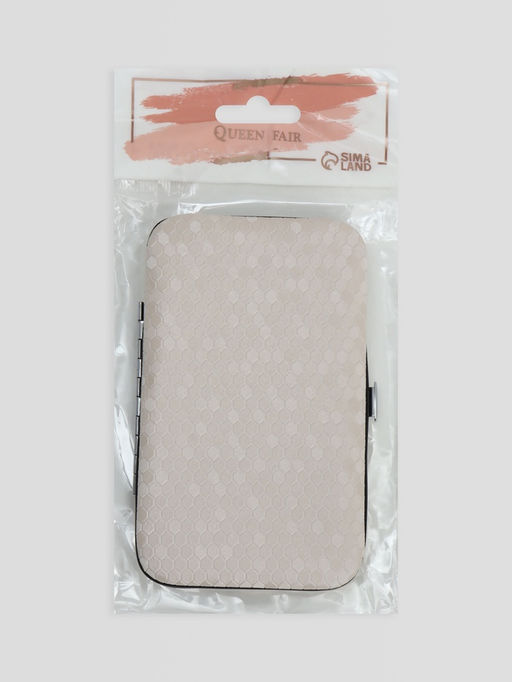 Набор маникюрный, 7 предметов, в футляре, цвет молочный