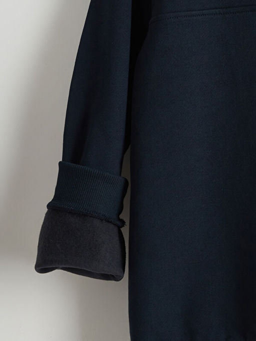 Dik Yaka Erkek ?ocuk Kal?n Sweatshirt