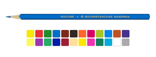 ВКФ Гигантозавр Набор цветных карандашей GGZ-CPM-6024 заточенный 2 х 24 цв. в металлической коробке