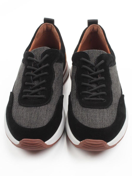 03-10-56 BLACK/GREY Кроссовки мужские (натуральная замша, натуральная кожа, текстиль) - Фабричный китай фото 4