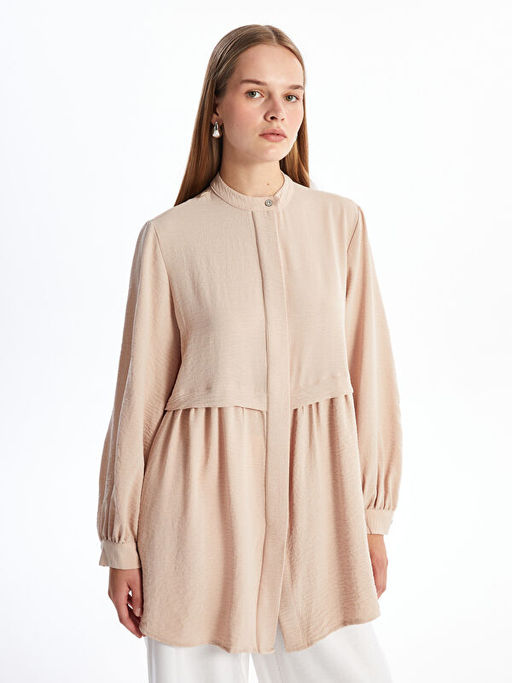 Kad?n Hakim Yaka D?z G?mlek Tunik