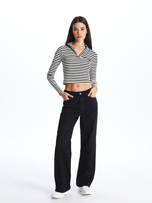 Wideleg Kad?n Jean Pantolon