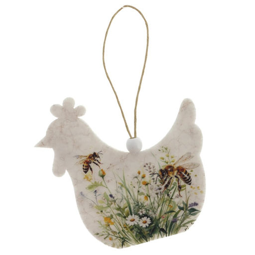 Набор из 6-ти изделий декоративных подвесных "Курица/Петух" (7,5*0,5*7,5), L25 W9 H1,5 см