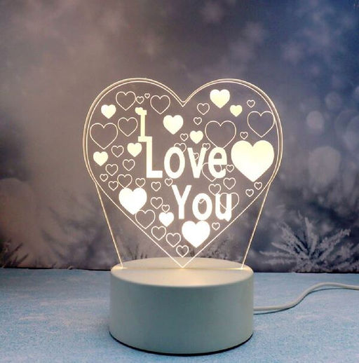 Светильник ночник "3D-Невероятные чувства" на пластиковой подставке, с включателем USB