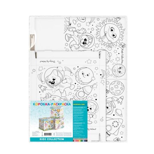 VAL KCTN-RS-3K Короб картонный, складной, квадратный, 31.5*31.5*31.5 см, набор 3 шт., РАСКРАСЬ САМ, шт - Valiant фото 2