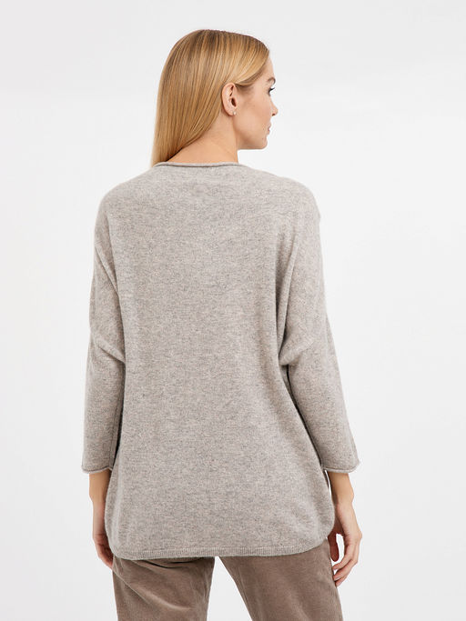 джемпер женский из кашемира с вырезом лодочка - Glenfield фото 6