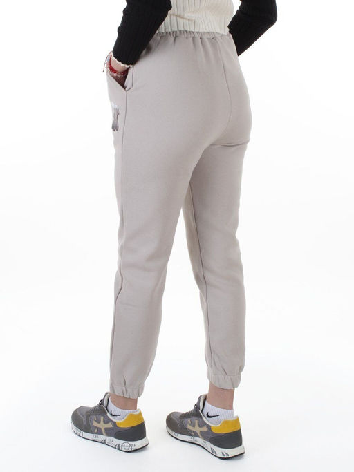 MD54 LT. GRAY Брюки спортивные утепленные женские (85% хлопок, 10% полиэстер, 5% спандекс)