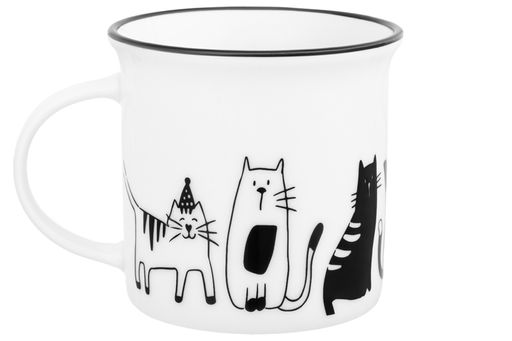 Кружка 240 мл 11*8*8 см БЕЗ КОТА ЖИЗНЬ НЕ ТА Праздник у котят NEW BONE CHINA - Elan gallery фото 6