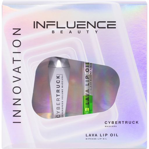 Influence Beauty Подарочный набор (тушь Cybertruck двухфазное масло для губ Lava lip oil тон 4) 2022