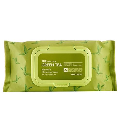 TONYMOLY  Салфетки для снятия макияжа с экстрактом зеленого чая THE CHOK CHOK GREEN TEA No-Wash Clea  фото 2
