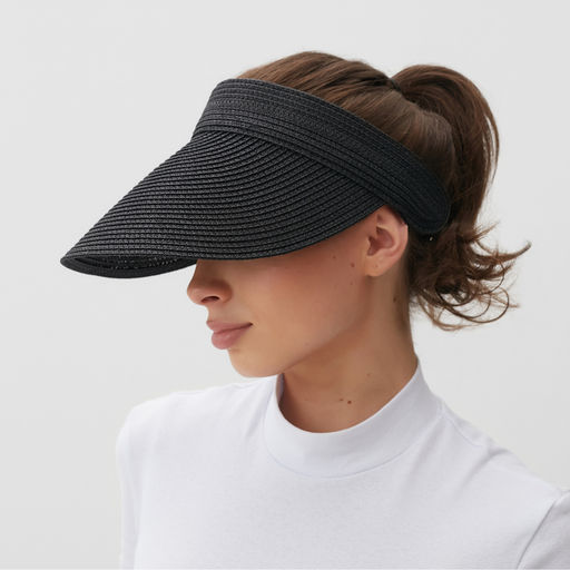 Козырёк женский MINAKU, чёрный, размер 58, целлюлоза