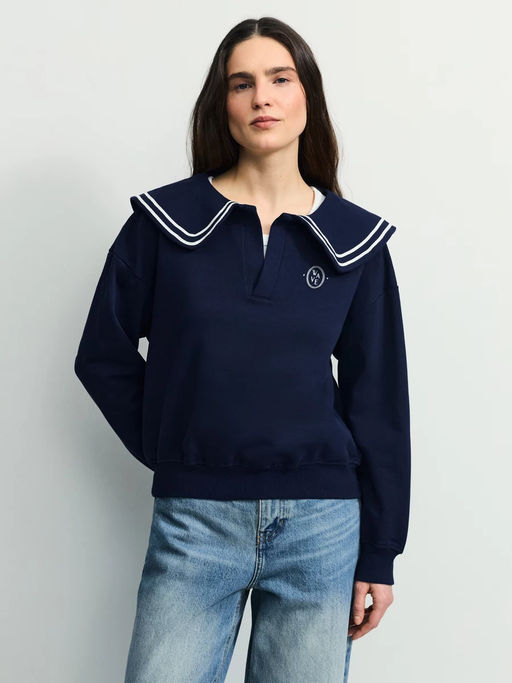 Толстовка из хлопка с отложным воротником / Zarina  фото 3