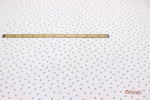 Муслин двухслойный с эф.жатости Ромашки цв.белый, ш.1.35м, хлопок-100%, 110гр/м.кв - Купава фото 3