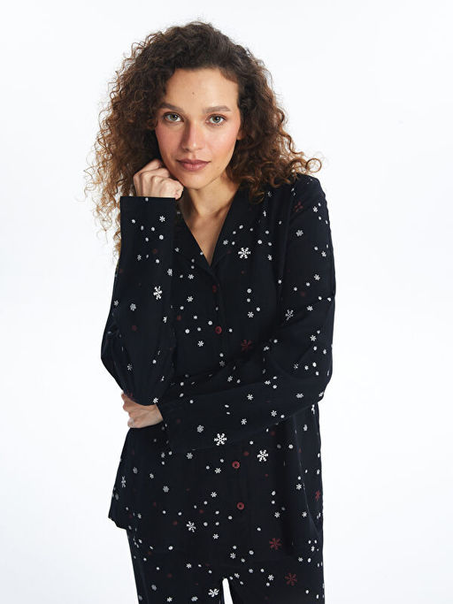 G?mlek Yaka Desenli Kad?n Pijama Tak?m? - Waikiki фото 2