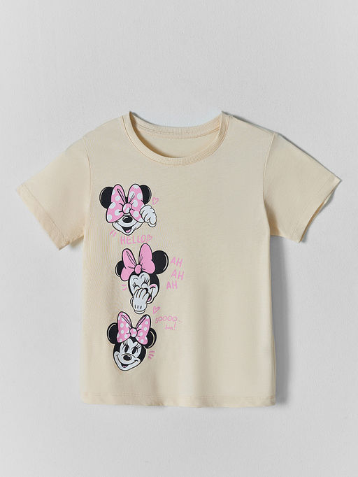 Футболка для девочек молочная с принтом Минни Маус - Mark formelle фото 5