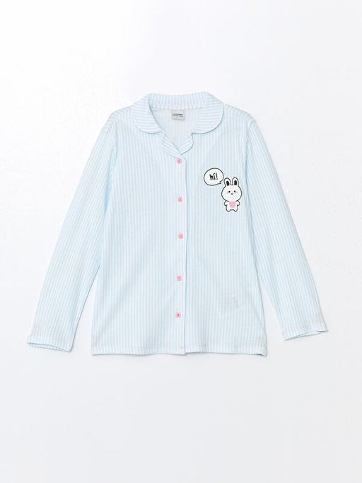 G?mlek Yaka K?z ?ocuk Pijama Tak?m? - Waikiki фото 2