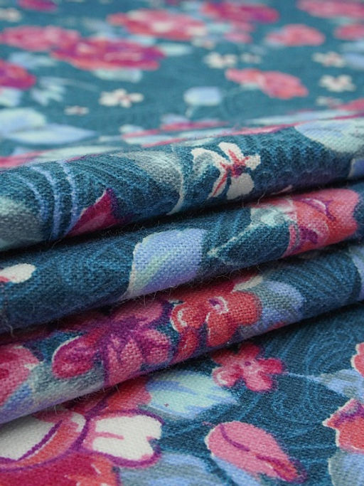 Фланель Элайна цв.морская волна, ш.1.5м, хлопок-92%, вискоза-8%, 180гр/м.кв - Купава фото 5