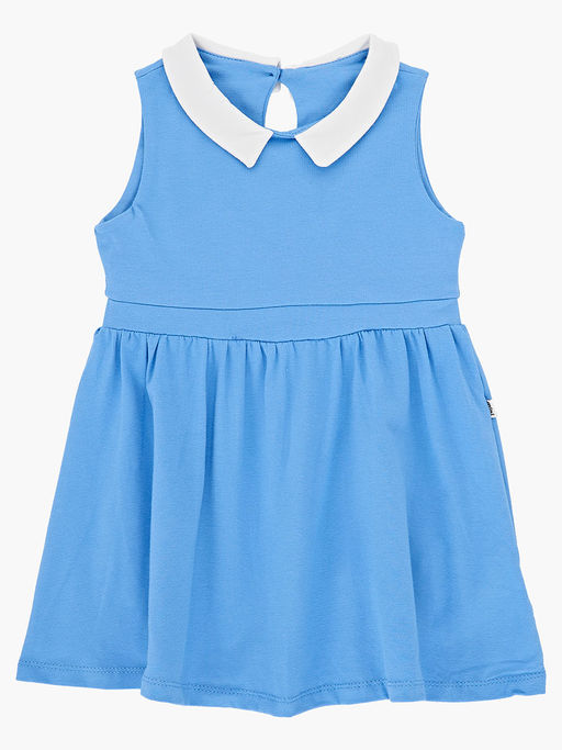 Платье для девочки с воротником UD 1500 голубой - Mini maxi фото 3