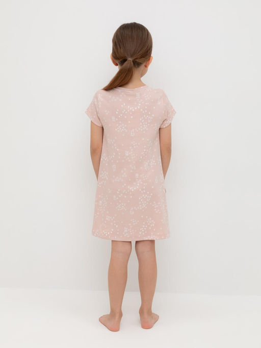 К 1156/дымчатая роза,зайчата сорочка ночная для дев