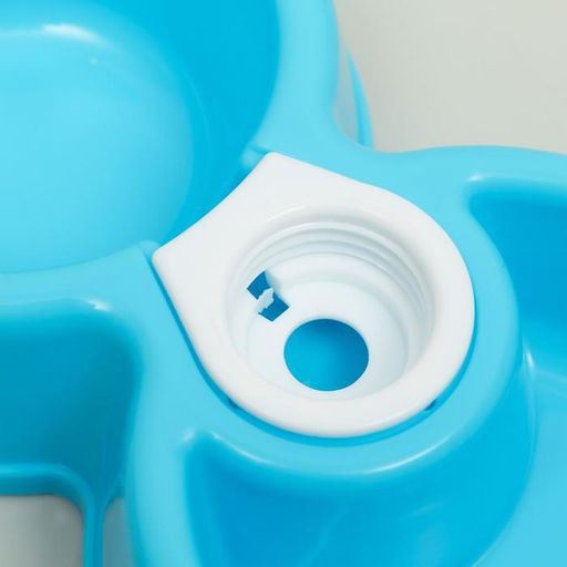 Миска двойная Мишка под бутылку, 24,5 х 19 х 4 см, голубая - Пижон фото 3