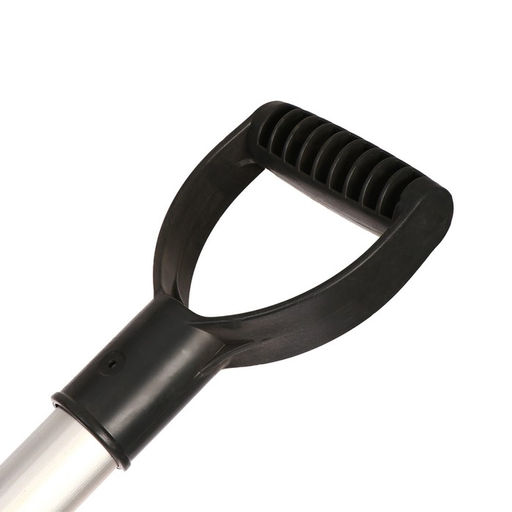 Лопата для уборки снега, пластиковый ковш 410×418 мм, оцинкованная планка, алюминиевый черенок, «Метель»