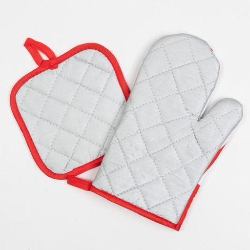 Кухонный набор Доляна Bon appetit прихватка 17*17 см, варежка-прихватка 26*16 см, 100% п/э  фото 2