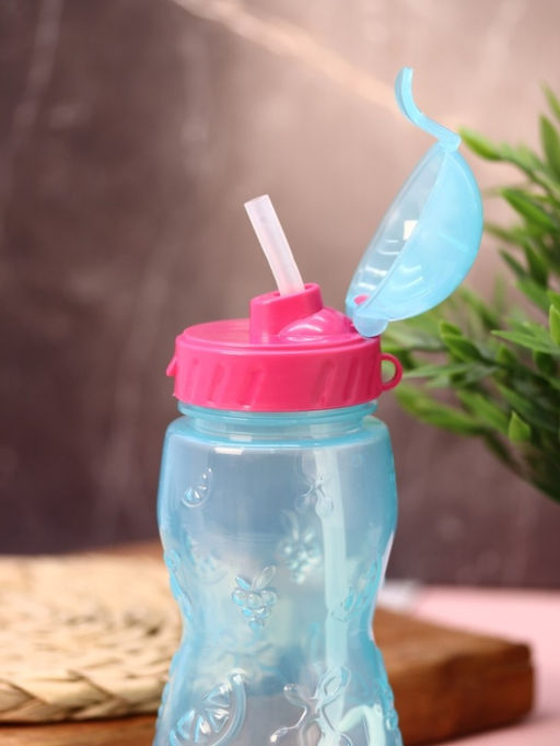 Бутылка "Fruit" с трубочкой, blue (400 ml)