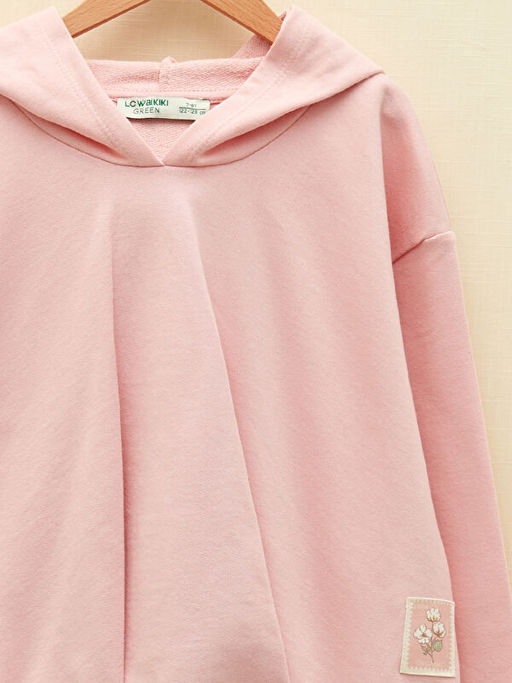 Kap??onlu Basic Uzun Kollu K?z ?ocuk Sweatshirt - Waikiki фото 3