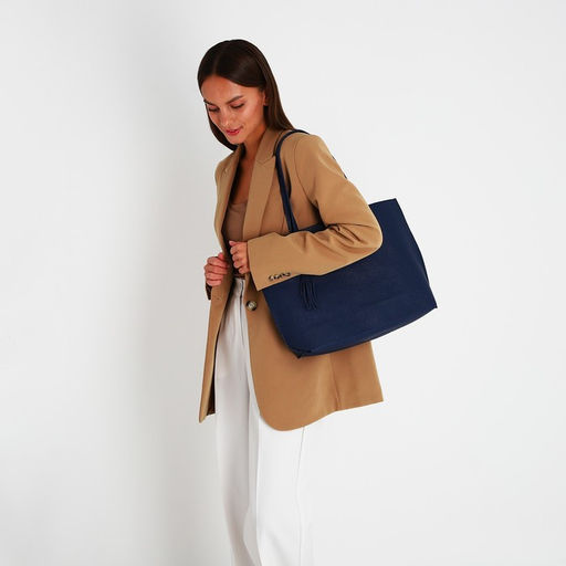 Сумка-тоут на магните, цвет синий - Simaland фото 3